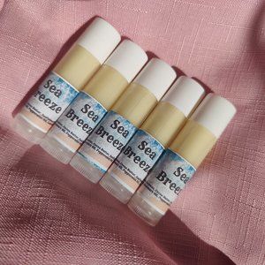 Organic Handcrafted Lip Balms - Beeswax Peppermint Lip Balm - Pack of 5